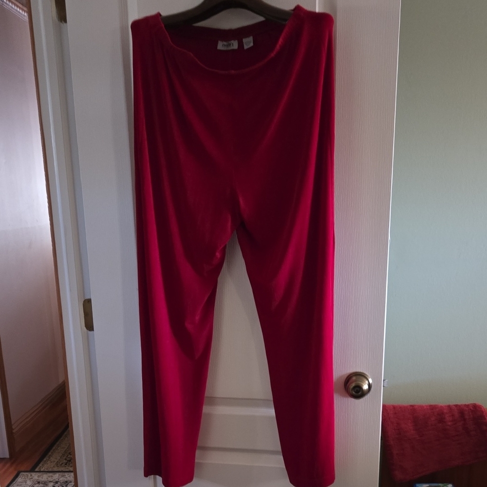 Chico's Vibrant Red Wide Leg Pants